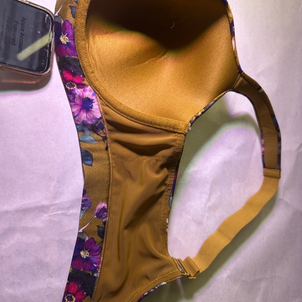 Floral Print Women's Bra - Picture 10 of 12
